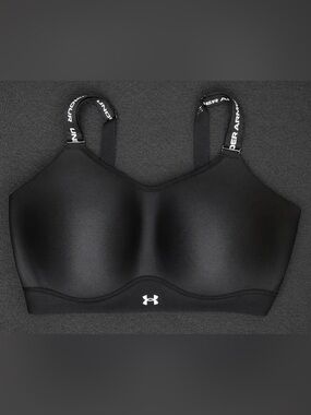 Under Armour High Impact Sports Bra Black Hook Back 1X DDD 48 50